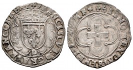 Francia. Francois I. Douzain a la croisette. (1515-1547). Lyon. D. (Duplessy-927). Ve. 2,55 g. MBC. Est...50,00. /// ENGLISH: France. Francois I. Douz...