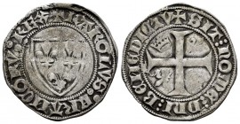 Francia. Charles VI. Blanca de 10 dineros. Ve. 3,06 g. MBC. Est...50,00. /// ENGLISH: France. Charles VI. Blanca (10 dineros). Ve. 3,06 g. VF. Est...5...