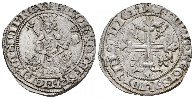 Italia. Nápoles y Sicilia. Carlos II d' Anjou. Gigliato. (1285-1309). Nápoles. (...