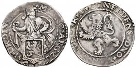 Países Bajos. 1/2 Lion Daalder. 1577. (Delmonte-870). Ag. 13,45 g. MBC. Est...60,00. /// ENGLISH: Low Countries. 1/2 Lion Daalder. 1577. (Delmonte-870...