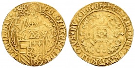 Países Bajos. Felipe el Hermoso. Florín de San Felipe. (1482-1506). Dordrecht. (Gelder&Hoc-115-6b variante). (Delmonte-756). Au. 3,25 g. Rara. MBC. Es...