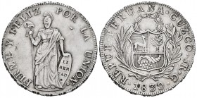 Perú. 8 reales. 1830. Cuzco. G. (Km-142.4). Ag. 26,58 g. MBC+. Est...110,00. /// ENGLISH: Peru. 8 reales. 1830. Cuzco. G. (Km-142.4). Ag. 26,58 g. Cho...