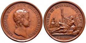 Francia. Louis XIV. Medalla. 1643. Ae. 29,28 g. Grabador: J. Mavger. 41 mm. EBC+. Est...40,00. /// ENGLISH: France. Louis XIV. Medal. 1643. Ae. 29,28 ...