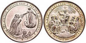 Italia. Estados Papales. Pío IX. Medalla. 1869. (MZ-103/7020). Ag. 40,47 g. Primer concilio Vaticano. Golpecitos en el canto. 48 mm. EBC. Est...60,00....
