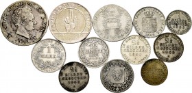 Germany. Lote de 12 monedas de Alemania, 1 silber groschen 1858 (2), 2 1/2 silber groschen 1843, 1860, 1863, 1/6 thaler 1823, 1859, 1865, 1/4 thaler 1...