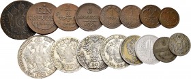 Austria. Lote de 16 monedas de Austria, 1/2 kreuzer 1816; 1 kreuzer 1816, 1851, 1860, 1881; 6 kreuzer 1800, 1848; 10 kreuzer 1869; 20 kreuzer 1778, 18...