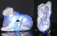 Egypte - Basse époque - Sceau en lapis lazuli - 664 / 332 av. J.-C. (26ème-30ème dynastie)
Sceau en lapis lazuli en forme de mouton représentant le d...