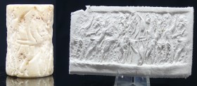 Mésopotamie - Grand sceau cylindre sur le thème Gilgamesh - 2000 / 1000 av. J.-C.
Grand sceau cylindre sur le thème Gilgamesh. Columelle coralienne "...