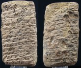 Mésopotamie - Tablette en terre cuite - 3000 / 1000 av. J.-C.
Importante tablette en terre cuite recouverte de caractères et provenant de la Maison A...
