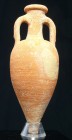 Romain - Chypre ou empire d’Orient - Amphore en terre - 0 / 300 ap. J.-C.
Petite amphore en terre cuite orangée à deux anses et col long. Base effilé...