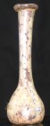 Romain - Vase en verre irisé - 100 / 300 ap. J.-C.
Petit vase en verre irisé à panse conique. Belle irisation. Dimension : 75 mm.