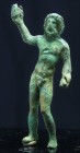 Romain - Statuette du dieu Jupiter en bronze - 100 / 300 ap. J.-C.
Très jolie statuette en bronze représentant le dieu Jupiter, le bras levé tenant p...