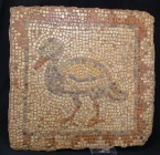 Romain - Grande mosaïque - 0 / 300 ap. J.-C.
Grande mosaïque à tesselles de couleurs diverses représentant un grand canard. Livraison uniquement en r...
