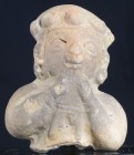 Précolombien - Equateur, culture La Tolita - Buste en terre cuite - 500 av / 500 ap. J.-C.
Très beau buste en terre cuite de couleur grise représenta...