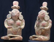 Maya - Mexique - Culture Nayarit - Grande statuette anthropomorphe en terre cuite - 100 av. J.-C. / 250 ap. J.-C.
Très belle statuette en terre cuite...