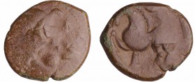 Celtes de l'est - Pannonie - Tétradrachme, Type de Kugelwange (1er siècle av. J.-C.)
A/ Tête laurée à droite. 
R/ Cavalier à gauche.
TB
LT.-KO.488...