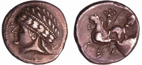 Celtes de l'est - Norique "Noricum" - Tétradrachme type de Gjurgjevac (100-50 av. J.-C.)
A/ Tête à gauche. 
R/ Cavalier à gauche.
SUP
LT.9910-Kost...