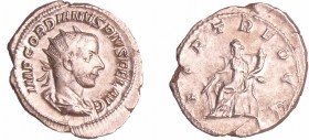 Gordien III - Antoninien (243-244, Antioche) - La Fortune assise
A/ IMP GORDIANVS PIVS FEL AVG Buste radié et drapé à droite. 
R/ FORT REDVX. La For...