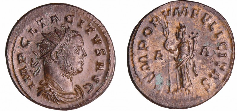 Tacite - Aurélianus (275-276, Lyon) - La Félicité
A/ IMP CL TRACITVS AVG Buste ...