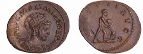 Maximien Hercule - Aurélianus (287-289, Lyon)
A/ IMP C MAXIMIANVS P AVG. Buste casqué et cuirassé à droite. 
R/ VIRTVTI AVGG. Hercule debout à droit...