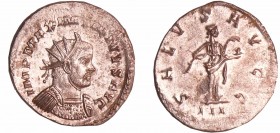 Maximien Hercule - Aurélianus (293, Lyon)
A/ IMP MAXIMIANVS AVG. Buste radié et cuirassé à droite. 
R/ SALVS AVGG // III. La Santé debout à droite n...