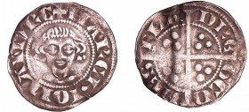 Flandre - Gui de Dampierre - Esterlin d'argent
Gui de Dampierre (1263-1297). A/ + MARCHIO NAMVRE. Tête de face. 
R/ G. COMES. FLADRES. Croix pattée ...