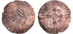 Flandre - Philippe Le Bon - Gros Vierlander
Philippe Le Bon (1419-1467). A/ + Ph'S° DEI° GRA° DVX° BVRG° Z° COmES° FLAND'. Armes de Bourgogne à sept ...