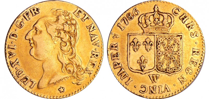 Louis XVI (1774-1792) - Louis d’or au buste nu - 1786 W (Lille) 1er sem
TTB
L4...