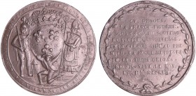 France - Révolution - Médaille populaire pour la réunion des trois ordres le 27 juin 1789
TTB
Hennin.14-TNG PL
Etain ; 39.89 gr ; 51 mm
Ex: Vente ...