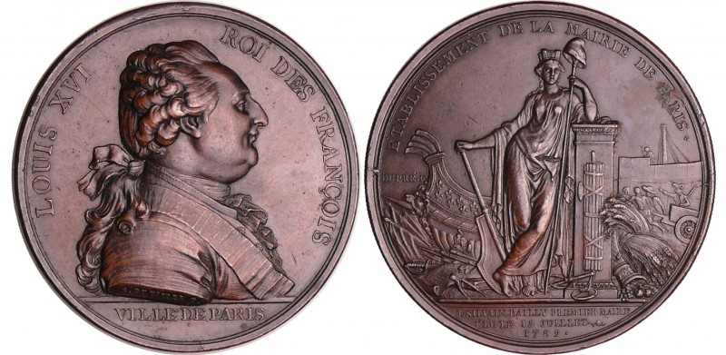 France - Révolution - Médaille par Dupré et Duvivier pour l'établissement de la ...