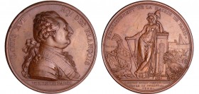 France - Révolution - Médaille par Dupré et Duvivier pour l'établissement de la mairie de Paris et l'élection du maire J.S. Bailly le 15 juillet 1789...