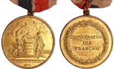 France - Révolution - Médaille par Gatteaux pour la cérémonie de la fédération générale du 14 juillet 1790
SUP
Hennin.140-TNG PL XXIII
Bronze doré ...