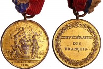 France - Révolution - Médaille par Gatteaux pour la cérémonie de la fédération générale du 14 juillet 1790
SUP
Hennin.142-TNG PL XXIII var
Bronze d...