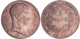 Napoléon 1er (1804-1814) - 5 francs An 13 A (Paris)
SUP
Ga.580-F.303
Ar ; 24.97 gr ; 37 mm
Rare dans cet état.