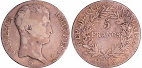 Napoléon 1er (1804-1814) - 5 francs An 13 L (Bayonne)
TB
Ga.580-F.303
Ar ; 24.39 gr ; 37 mm