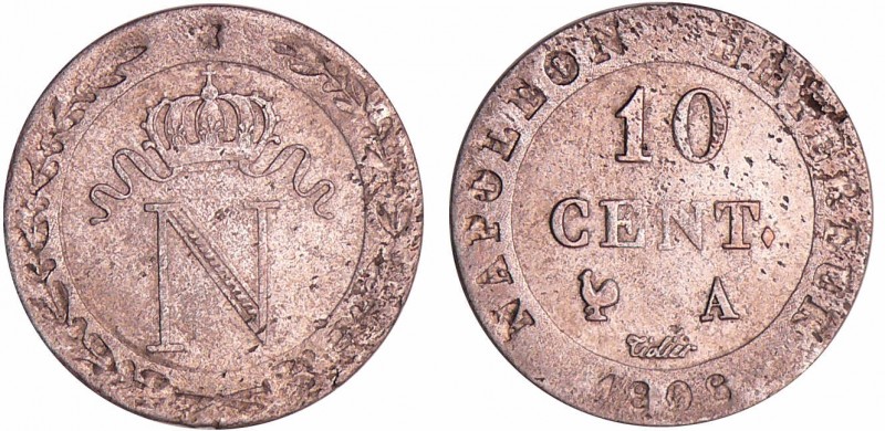 Napoléon 1er (1804-1814) - 10 centimes 1808 A (Paris)
TTB
Ga.190-F.130
Bill ;...