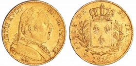 Louis XVIII (1815-1824) - 20 francs au buste habillé 1815 Q (Perpignan)
TTB+
Ga.1026-F.517
Au ; 6.41 gr ; 21 mm