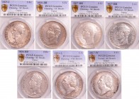 Louis XVIII , Charles X - Lot de 7 monnaies gradées PCGS