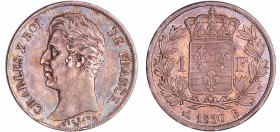 Charles X (1824-1830) - 1 franc 1830 B (Rouen)
SUP / SPL
Ga.450-F.207
Ar ; 4.92 gr ; 23 mm