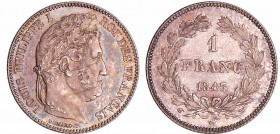 Louis-Philippe Ier (1830-1848) - 1 franc tête laurée 1843 W (Lille)
SPL
Ga.453-F.210
Ar ; 5.02 gr ; 23 mm