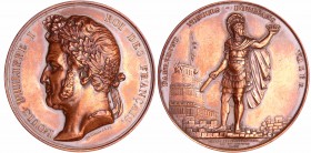 Louis-Philippe Ier (1830-1848) - Médaille, Prise de Constantine le 13 oct.1837
SUP
--
Cu ; 71.30 gr ; 52 mm
Tranche proue de navire CUIVRE.