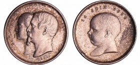 Napoléon III ( 1852-1870) - Médaillette en argent, 14 juin 1856, par Caqué.
SUP
MCN.44.34
Ar ; 1.97 gr ; 16 mm
