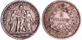 Troisième république (1871-1940) - 5 francs Hercule 1871 A (Paris)
TTB
Ga.745-F.334
Ar ; 24.93 gr ; 37 mm