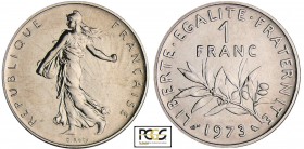Cinquième république (1959- ) - 1 franc Semeuse 1973
PCGS MS 68
Ga.474-F.226
Nickel ; 6 gr ; 24 mm
PCGS #17242680