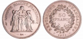 Cinquième république (1959- ) - 50 francs Hercule 1974 avec l'avers de la 20 francs
SPL
Ga.881-F.
Ar ; 30.09 gr ; 41 mm