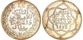 Maroc - Mouilay Hafid I (1908-1912) - 10 dirhams 1329 H (1911)
SUP
Lecompte.196
Ar ; 24.95 gr ; 37 mm