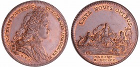 Louis Alexandre de Bourbon, Comte de Toulouse, Amiral de France - Jeton de Bronze - 1720
SPL
--
Br ; 7.38 gr ; 29 mm