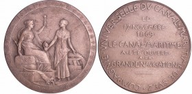 Canal de Suez - Médaille - Compagnie Universelle du Canal Maritime de Suez 1869
SUP
Lecompte.1
Viel Argent ; 40.59 gr ; 42 mm