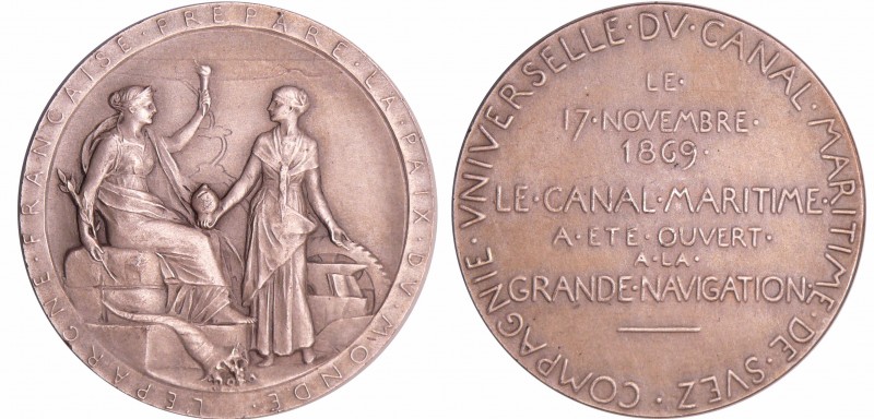 Canal de Suez - Médaille - Compagnie Universelle du Canal Maritime de Suez 1869...