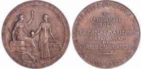 Canal de Suez - Médaille - Compagnie Universelle du Canal Maritime de Suez 1869
SUP
Lecompte.2
Viel Argent ; 48.83 gr ; 42 mm